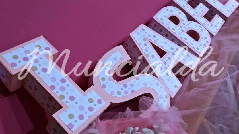 Scatole porta confetti: lettere 3D