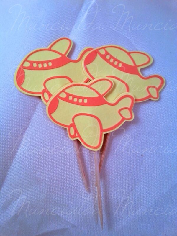 cupcake topper aeroplano