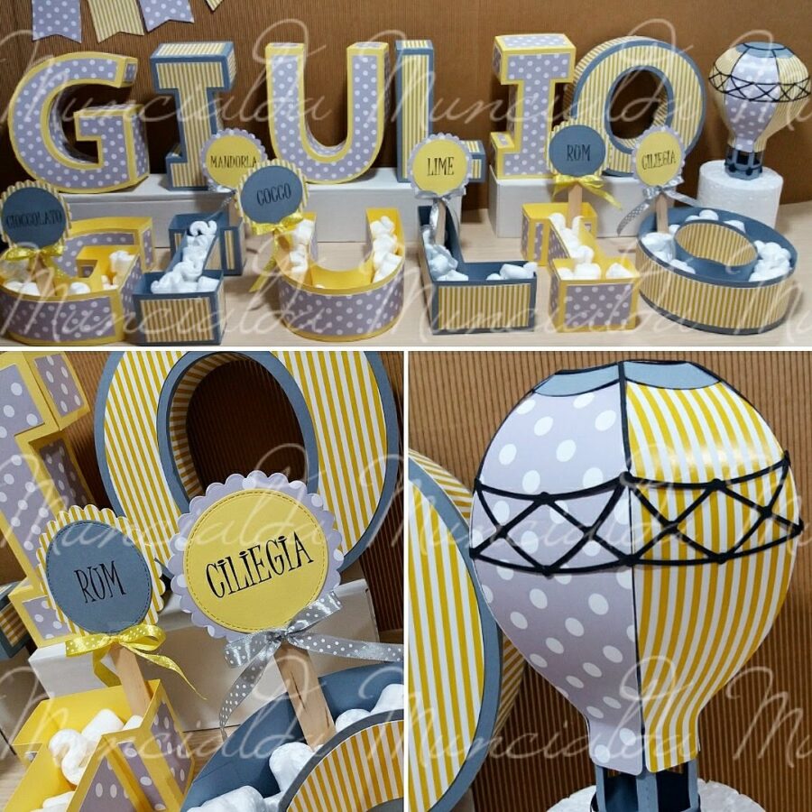 Scatole porta confetti - lettere 3D - immagine 3