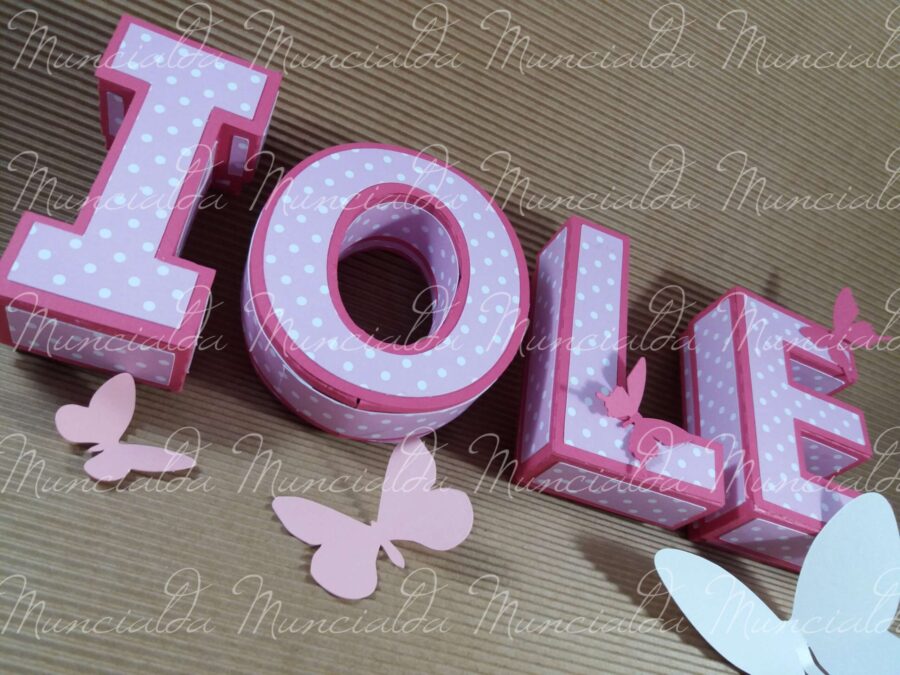 Scatole porta confetti - lettere 3D - immagine 10