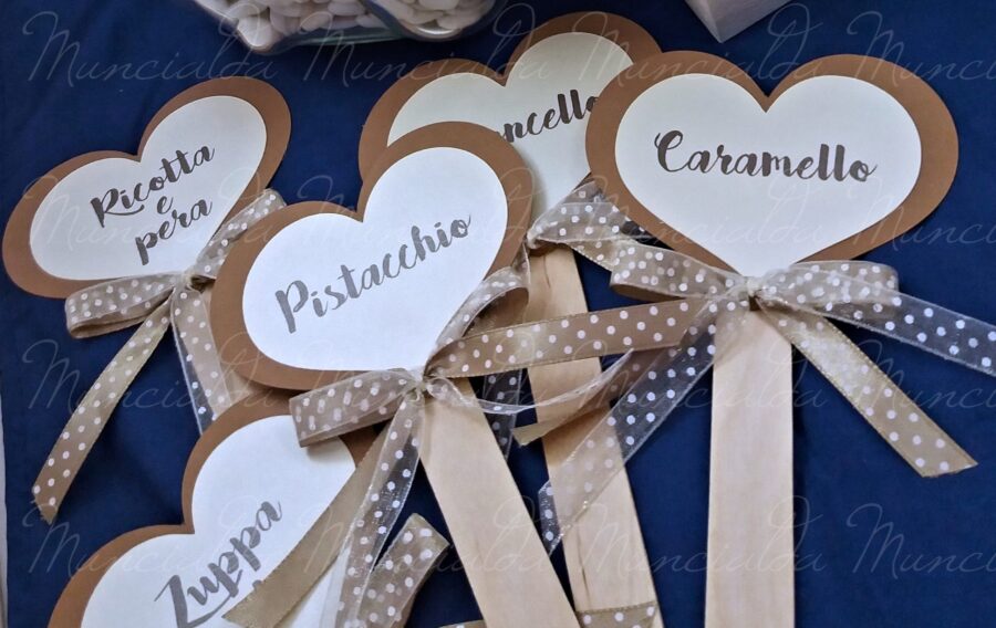 Stecche confetti cuori: segnagusto per confettata - immagine 3