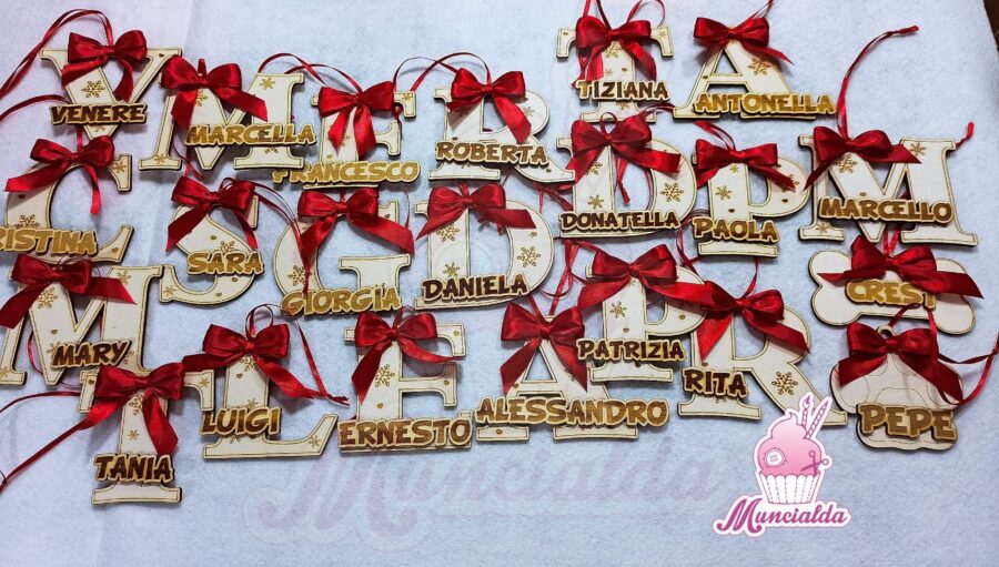 Decorazioni in legno lettere con nome