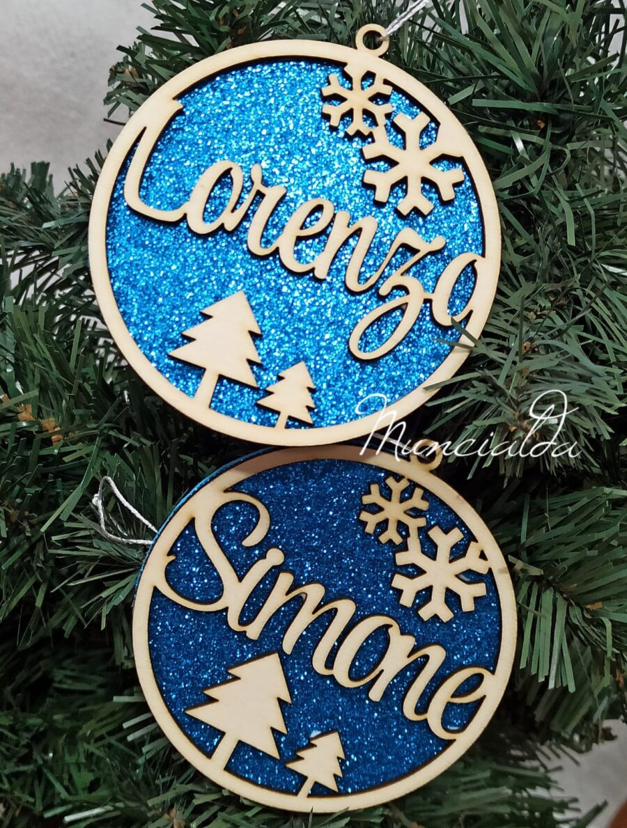 PALLINA IN LEGNO CON NOME