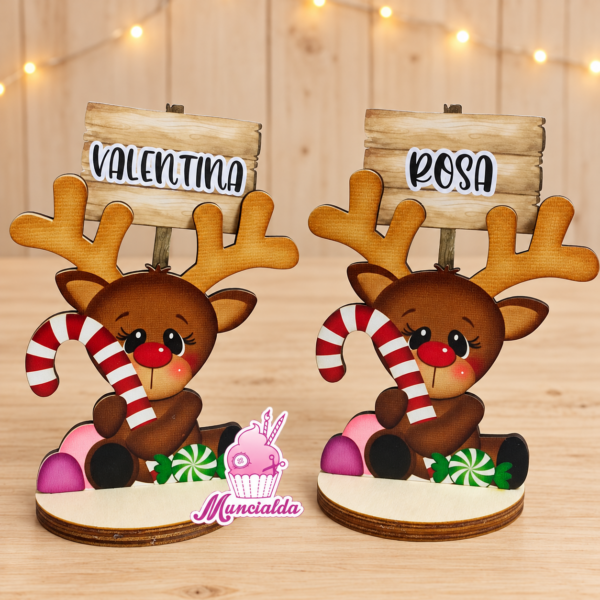 Segnaposto natalizio in legno