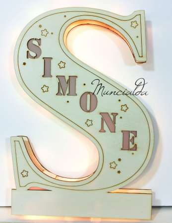 lampade led lettera con nome