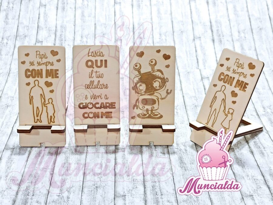 porta cellulare legno