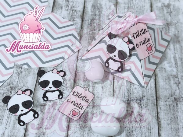 Scatoline confetti piramide modello PANDA GIRL