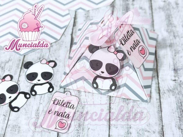 Scatoline confetti piramide modello PANDA GIRL