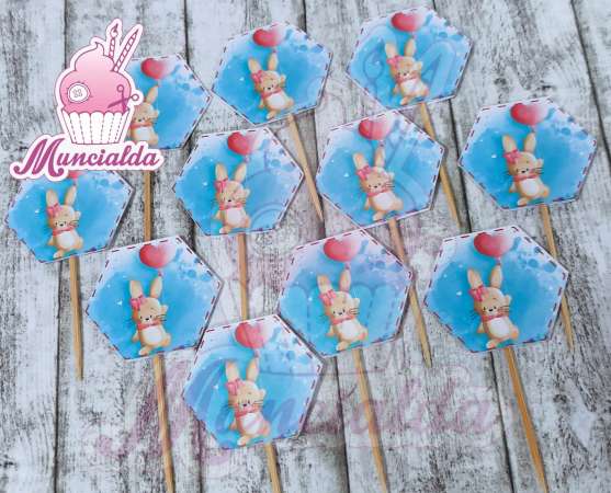 cupcake topper coniglietto