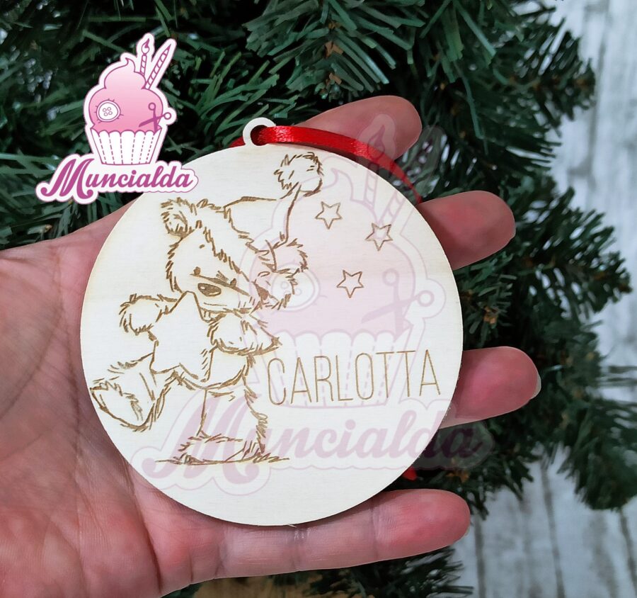 pallina di natale in legno