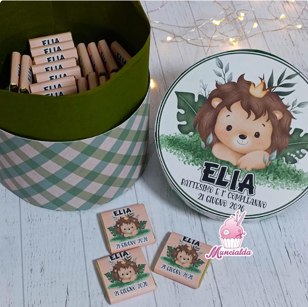 Cioccolatini Battesimo bimbo modello Leoncino