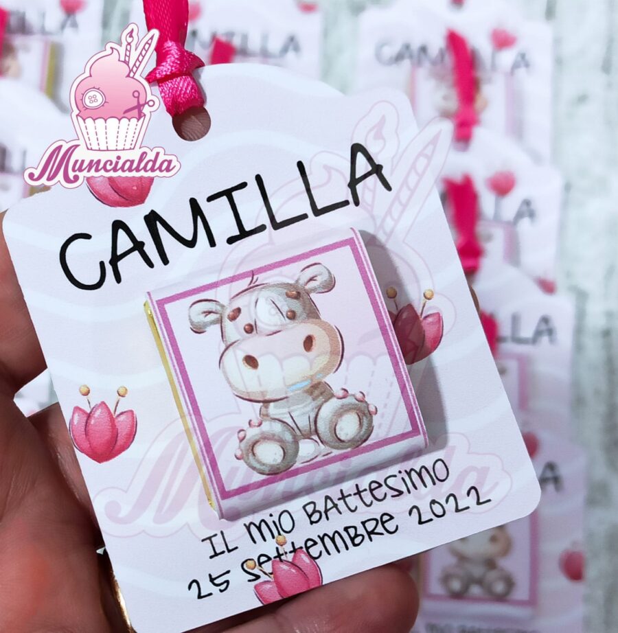 Tag ringraziamento con cioccolatino