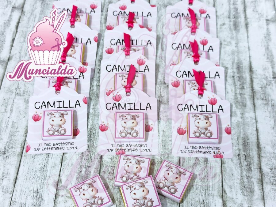 Tag ringraziamento con cioccolatino