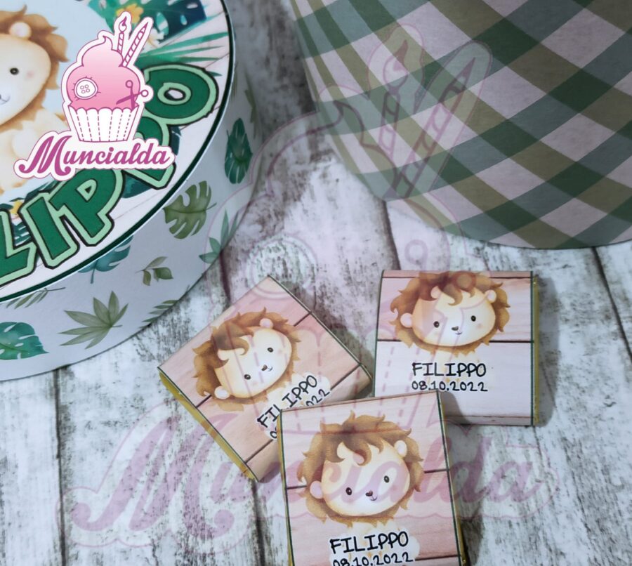 cioccolatini Battesimo bimbo modello leoncino