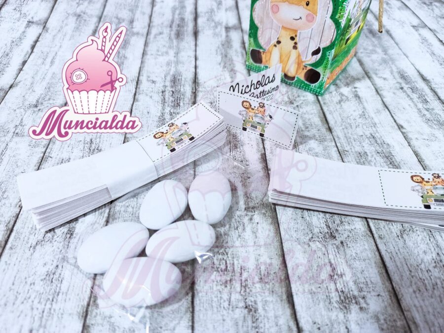 etichette confetti safari