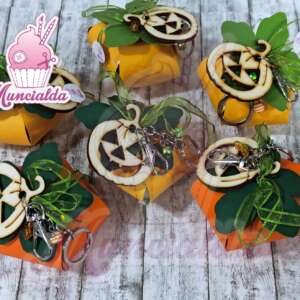 scatoline zucchette halloween con portachiavi