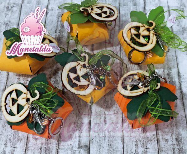 scatoline zucchette halloween con portachiavi