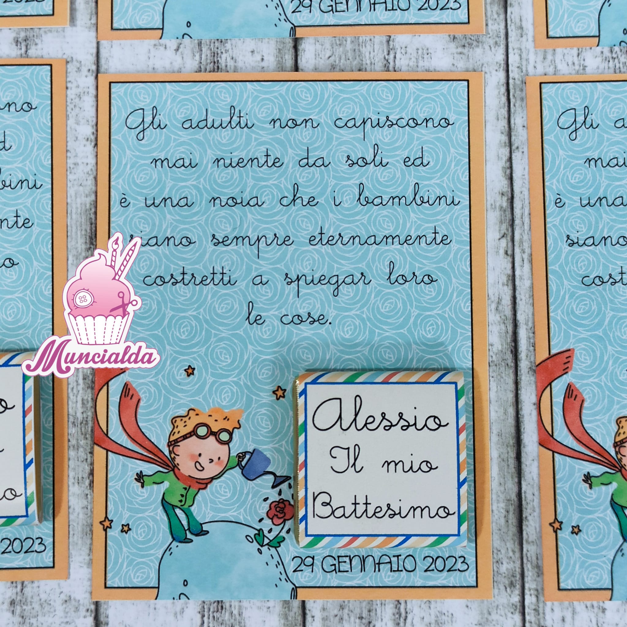 Segnaposto Cioccolatino e Cartoncino Personalizzato Il Piccolo Principe –  Smart Print