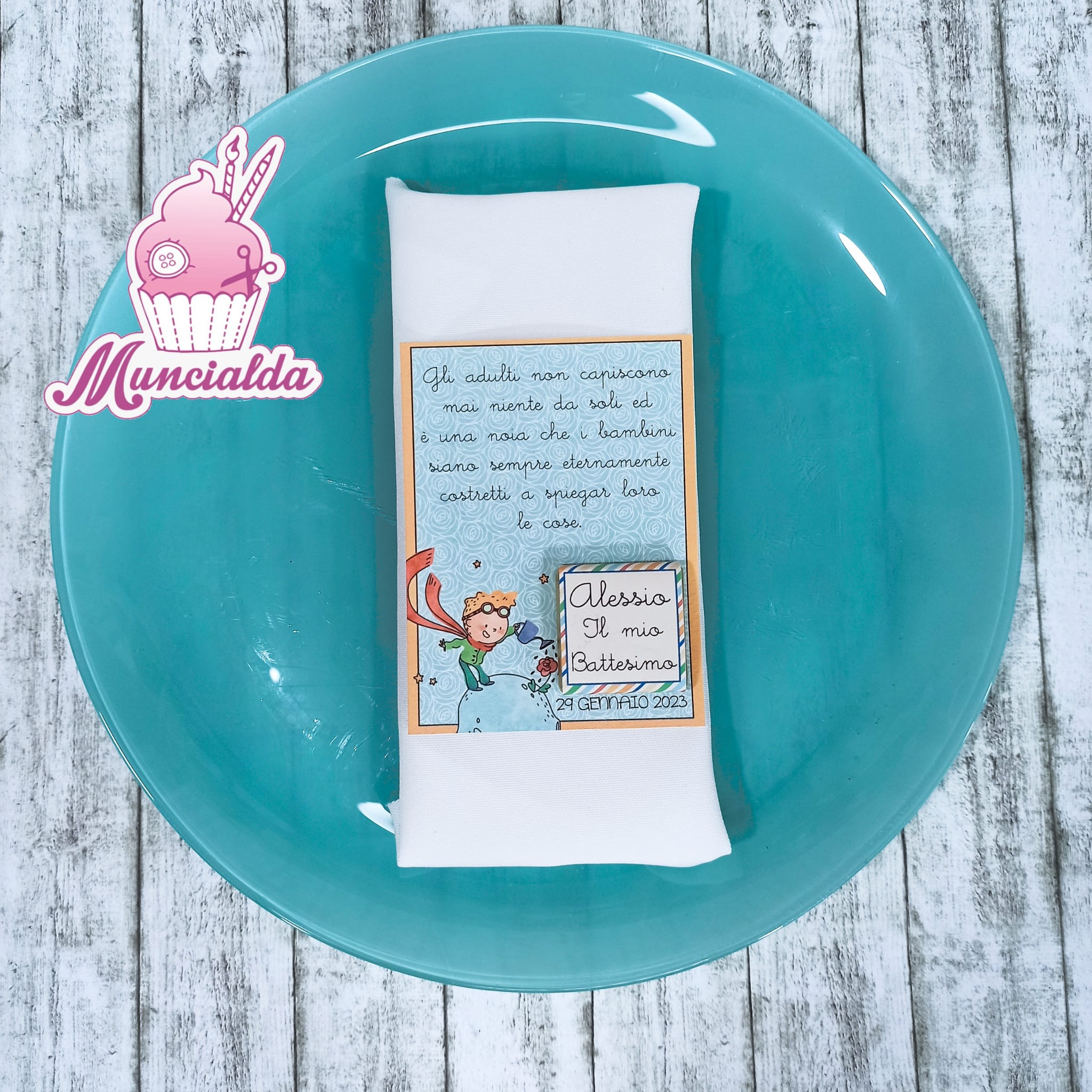 Segnaposto Cioccolatino e Cartoncino Personalizzato Il Piccolo Principe –  Smart Print