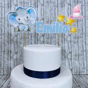 cake topper elefantino