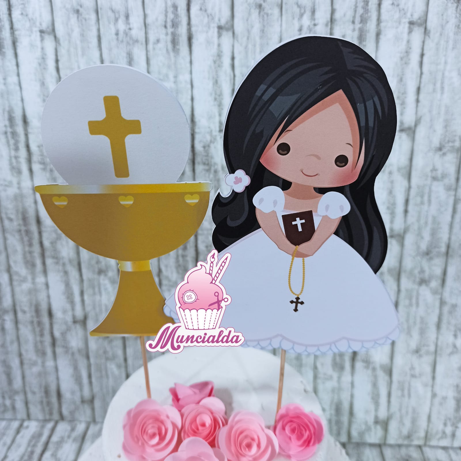 cake topper prima Comunione: abbinalo al topper calice