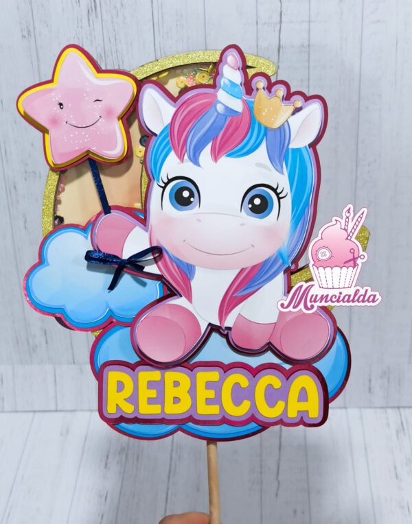 cake topper unicorno