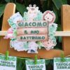 Cartellini tableau de mariage Battesimo Safari