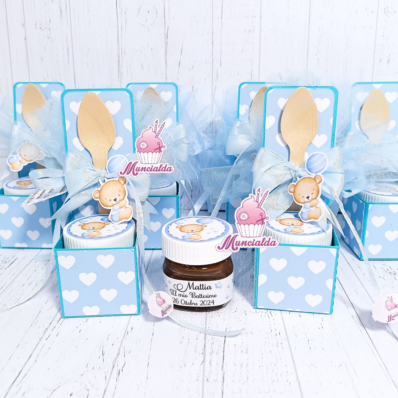 Nutelline personalizzate Battesimo orsetto