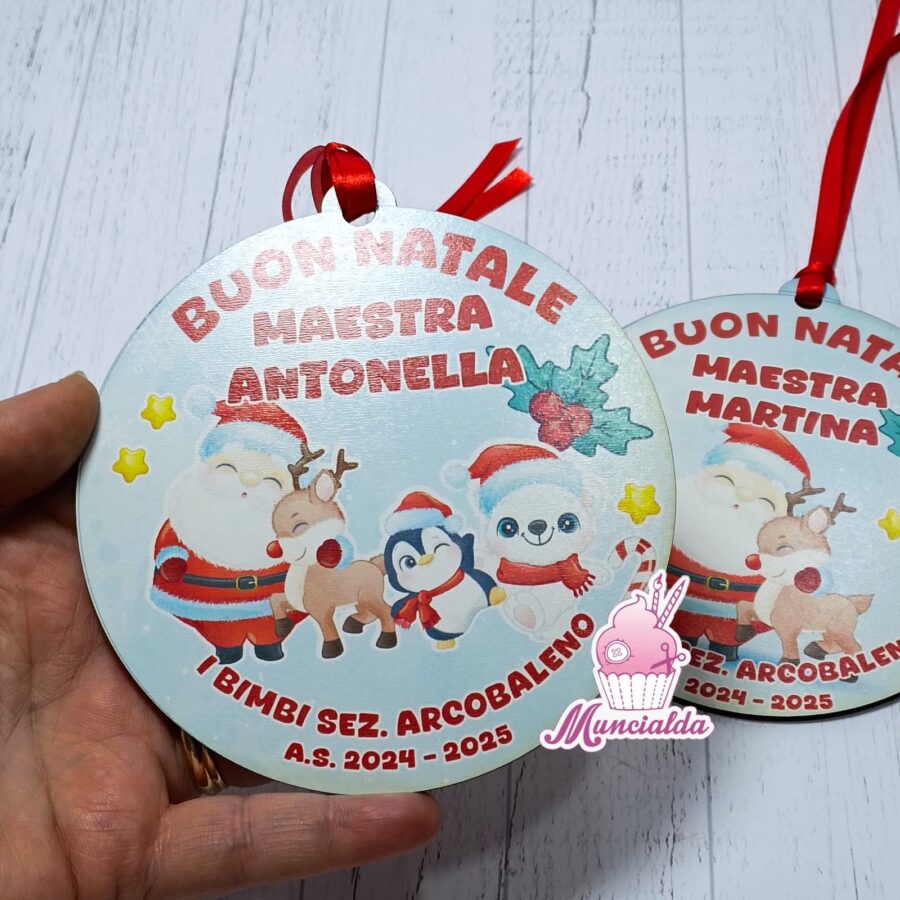 Pallina di Natale regalo maestre