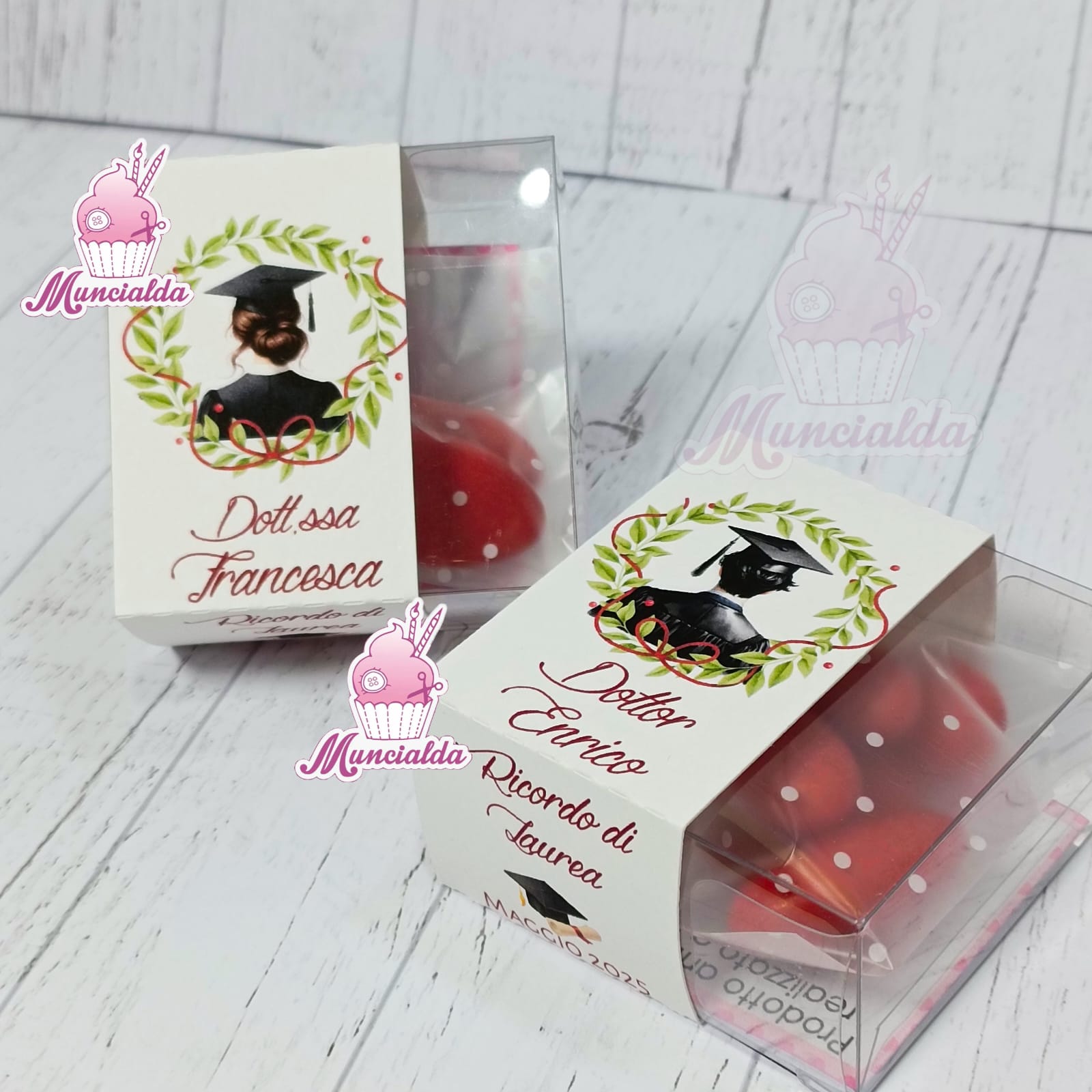 Scatole portaconfetti Laurea pvc