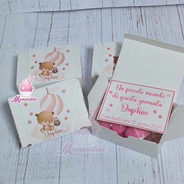 Scatoline porta confetti ORSETTO CON MONGOLFIERA