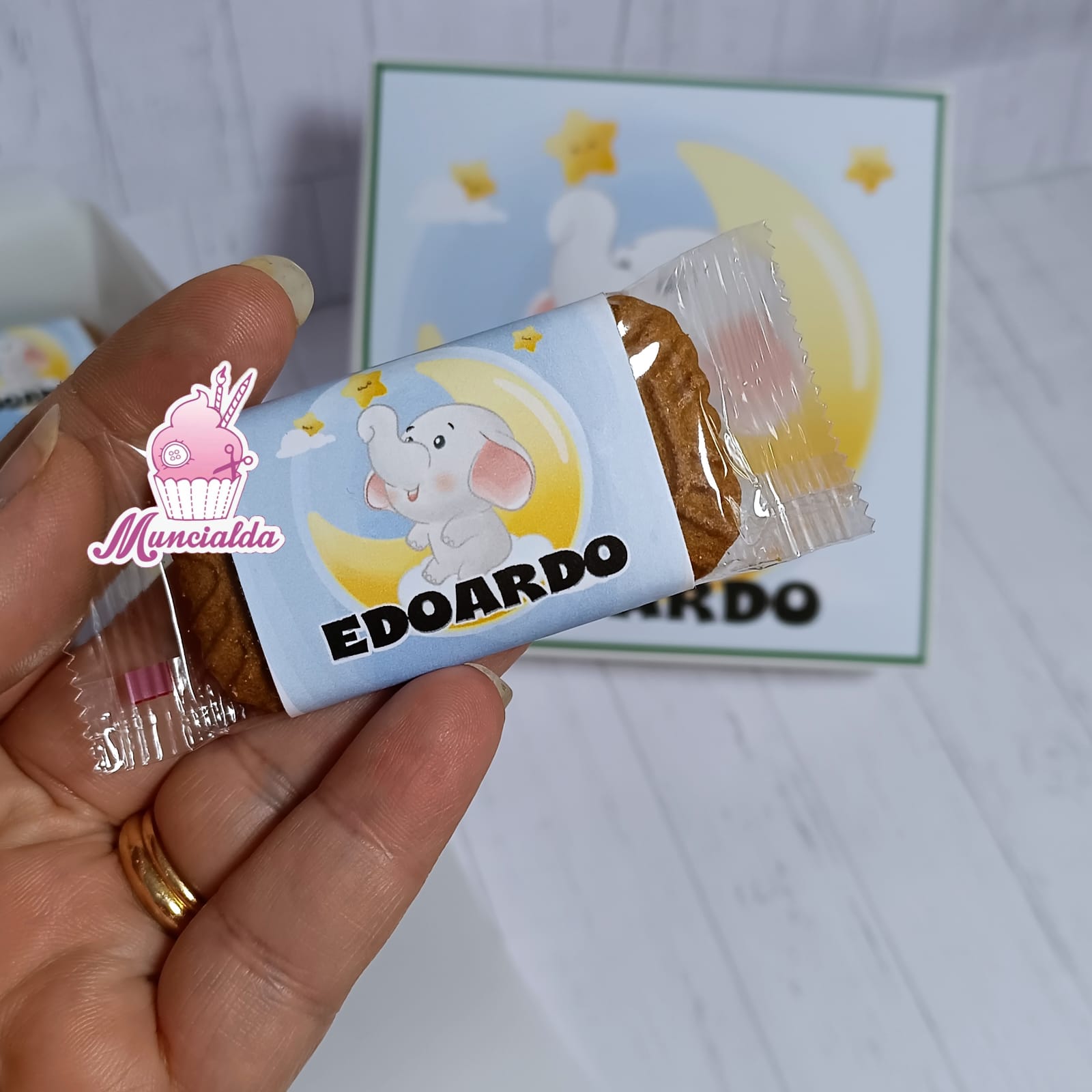 Scatola biscotti personalizzati ELEFANTINO