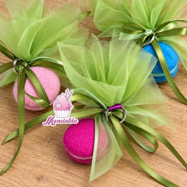 Portachiavi MACARONS bomboniere in feltro