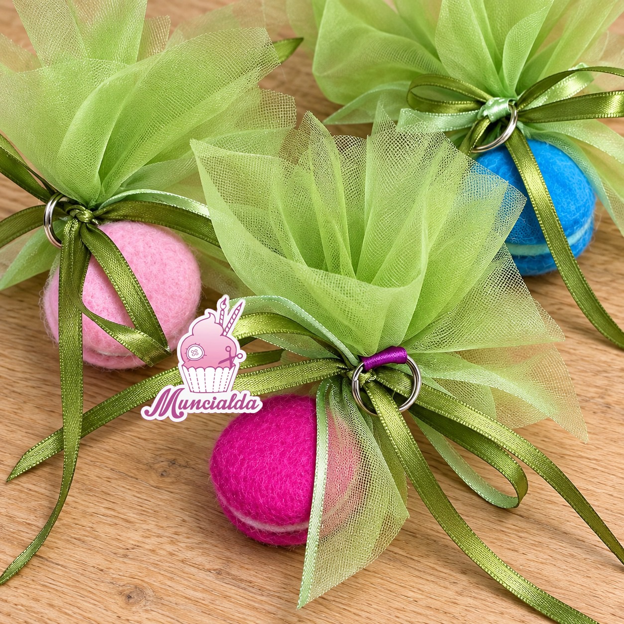 portachiavi macarons bomboniere in feltro